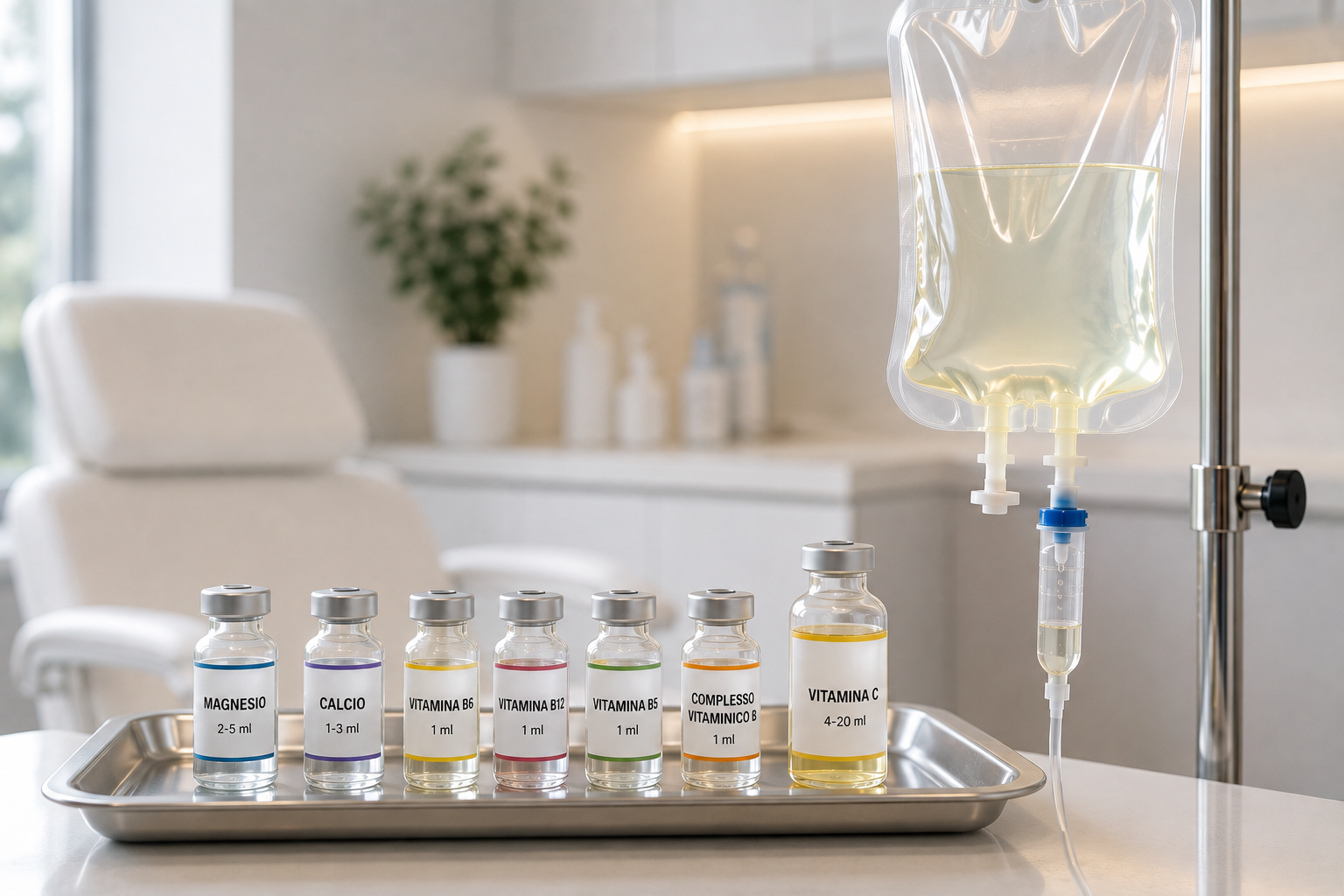 Preparazione per una terapia infusionale Cocktail di Myers